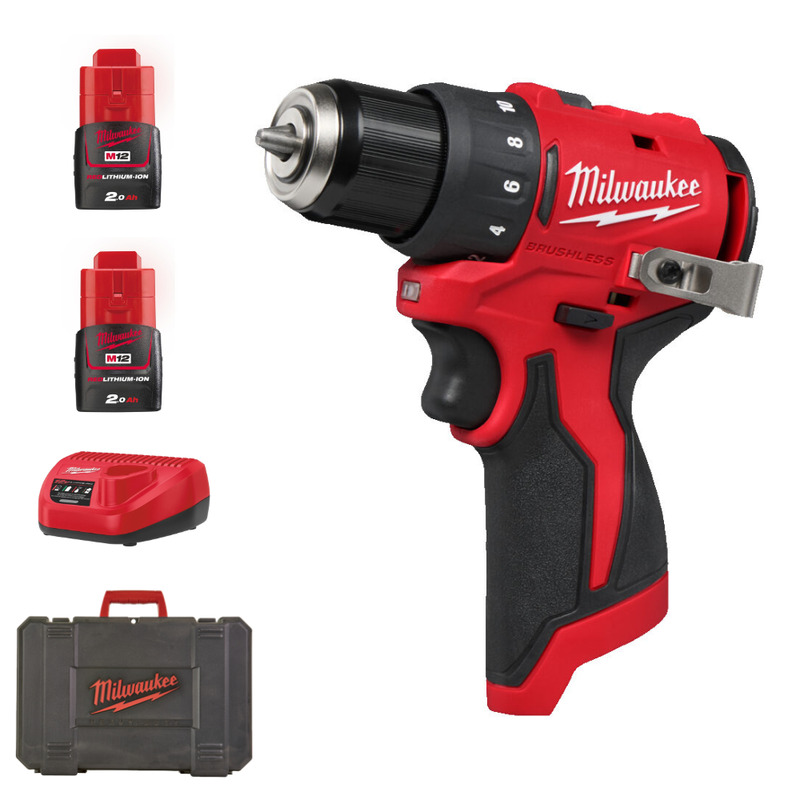 دریل پیچگوشتی شارژی 12 ولت میلواکی مدل M12BLPDRC-202C