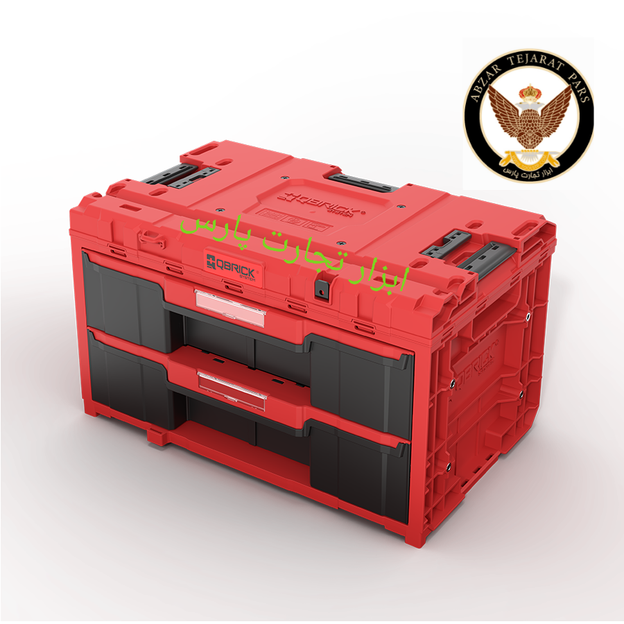 کیوبریک دروار کشو وان سایز 2 قرمز مدل QS ONE DRAWER 2 TOOLBOX 2.0 RED ULTRA HD CUSTOM