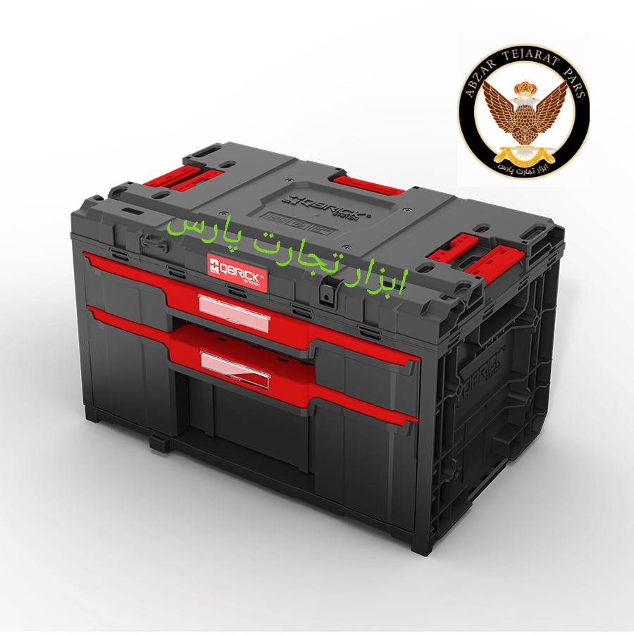 کیوبریک دروار دو کشو پلاس مشکی مدل  QS ONE DRAWER 2 PLUS TOOLBOX 2.0